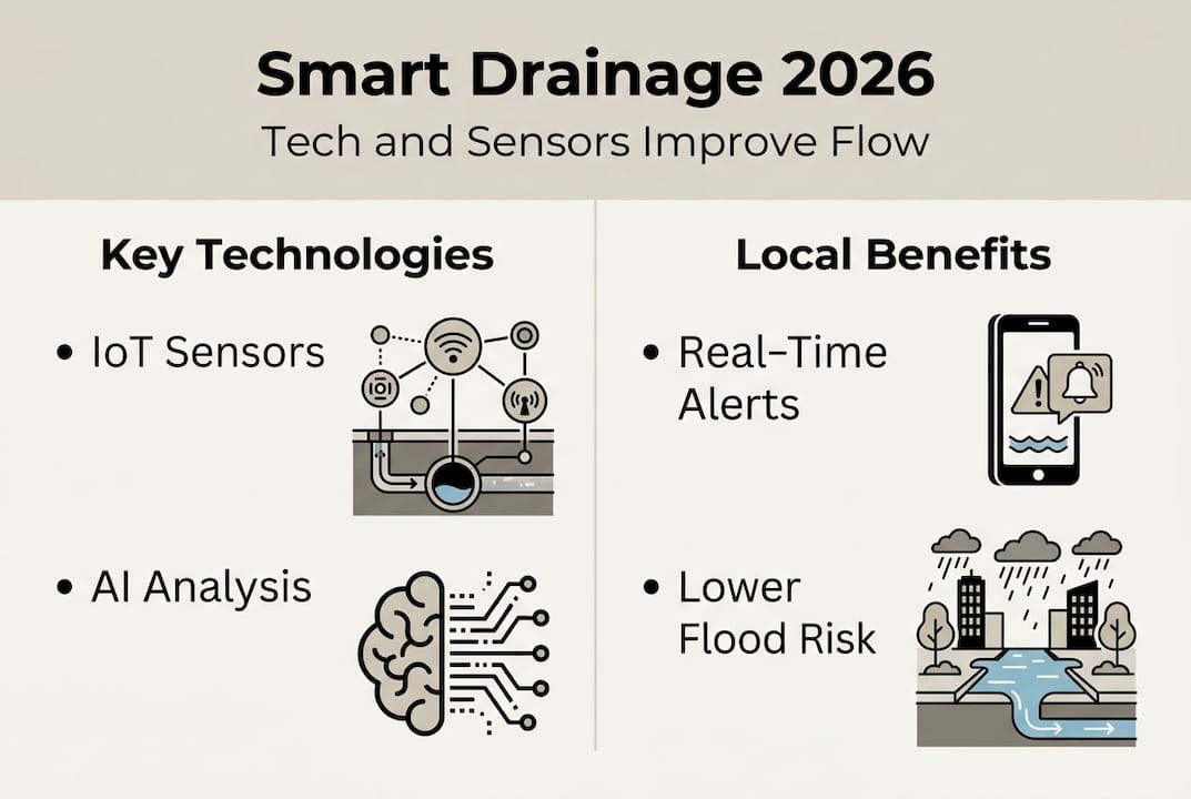 Infographic of smart drainage technologies Southampton