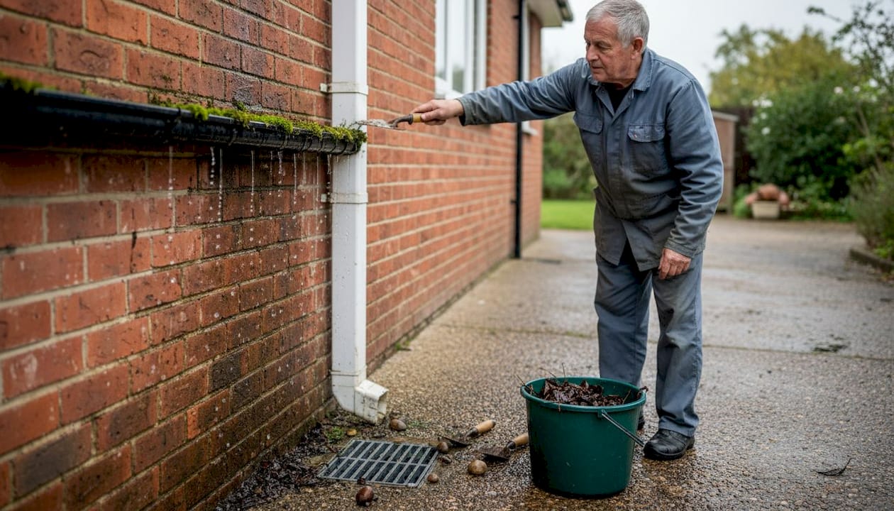 Southampton house with visible drainage system