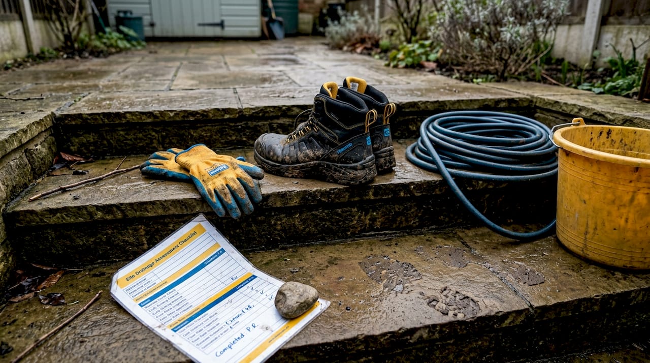 Inspection gloves boots hose checklist in garden
