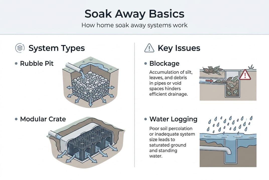 Infographic: soak away types and common issues