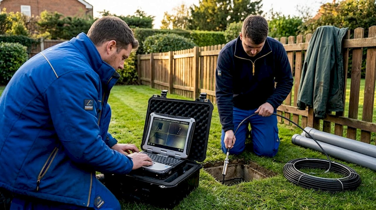 Team uses CCTV to guide drainage repair outdoors