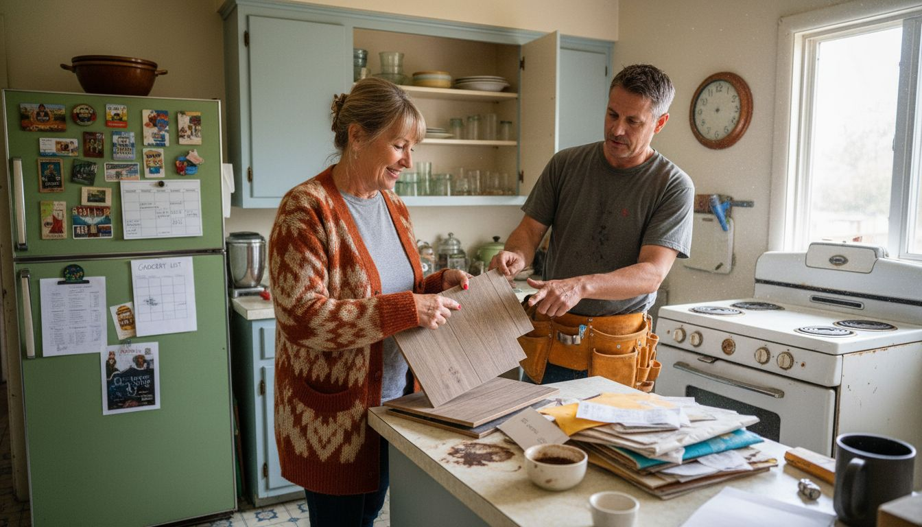 Discussion during Illinois kitchen renovation
