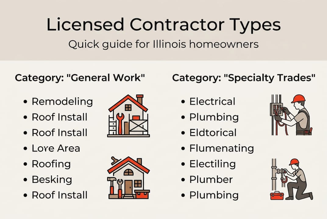 Infographic comparing contractor license types