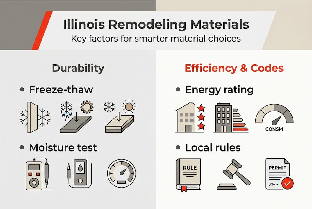 Infographic of Illinois remodeling material factors