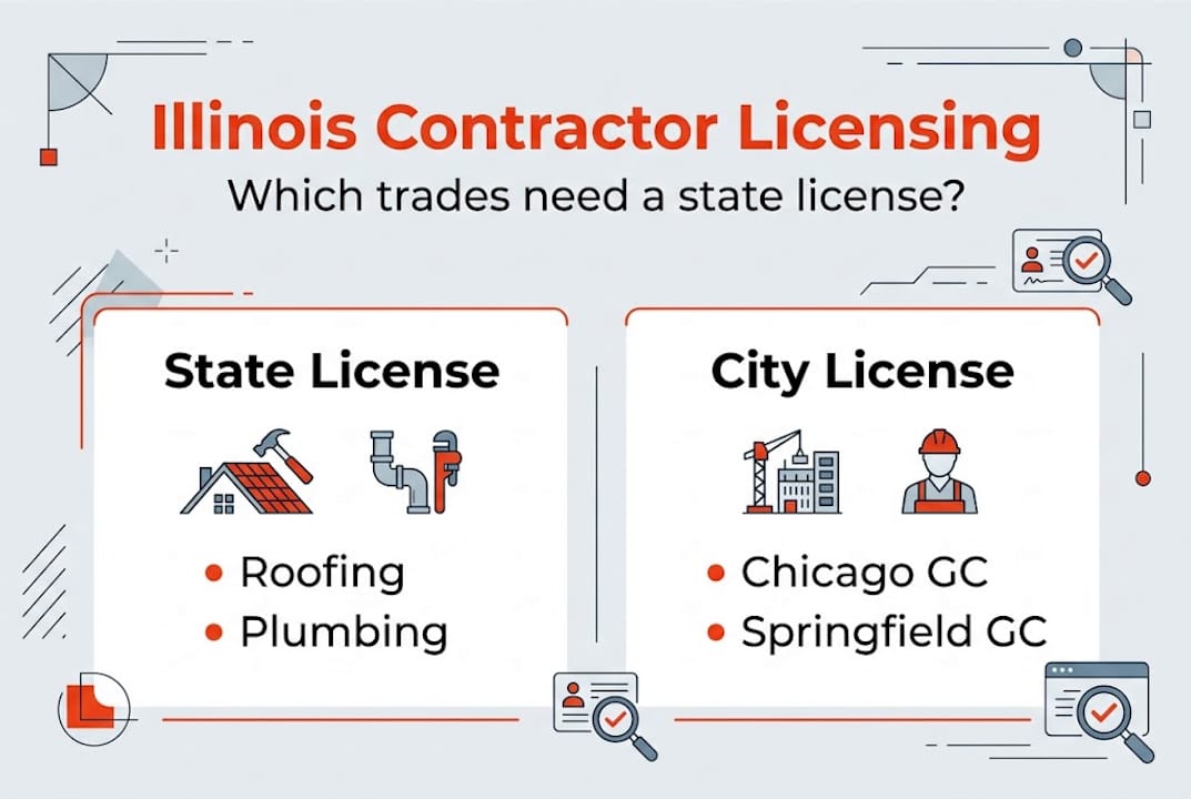 Infographic shows Illinois contractor license categories