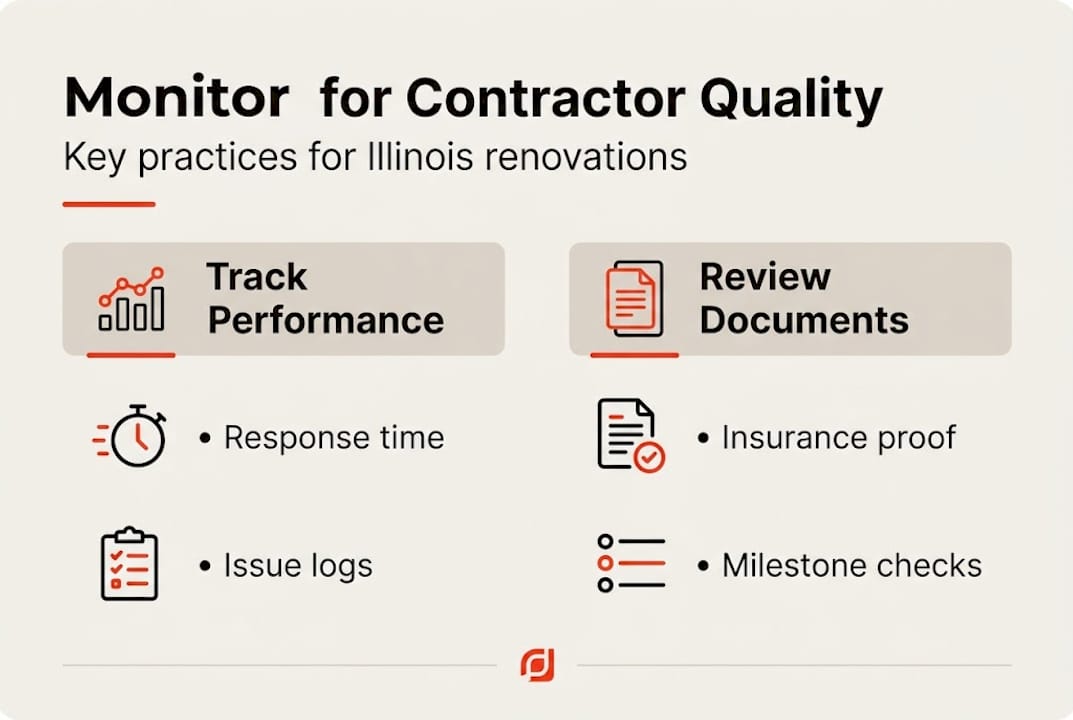 Infographic showing ways to monitor contractor quality