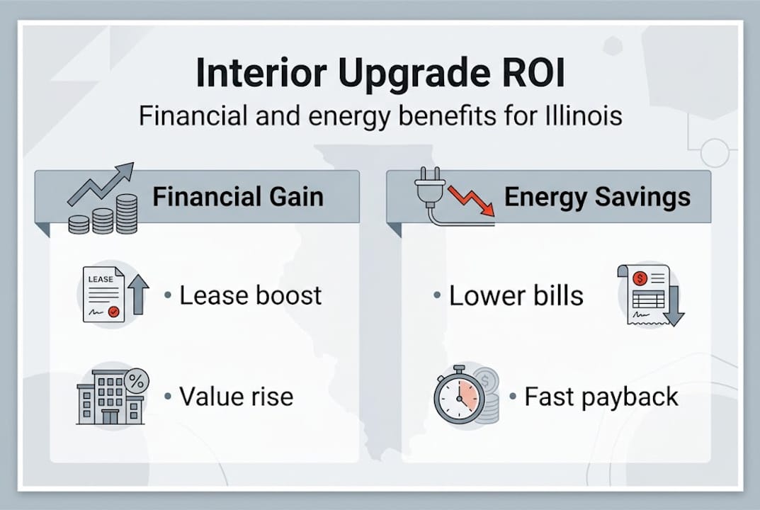 Infographic of financial and energy upgrade benefits