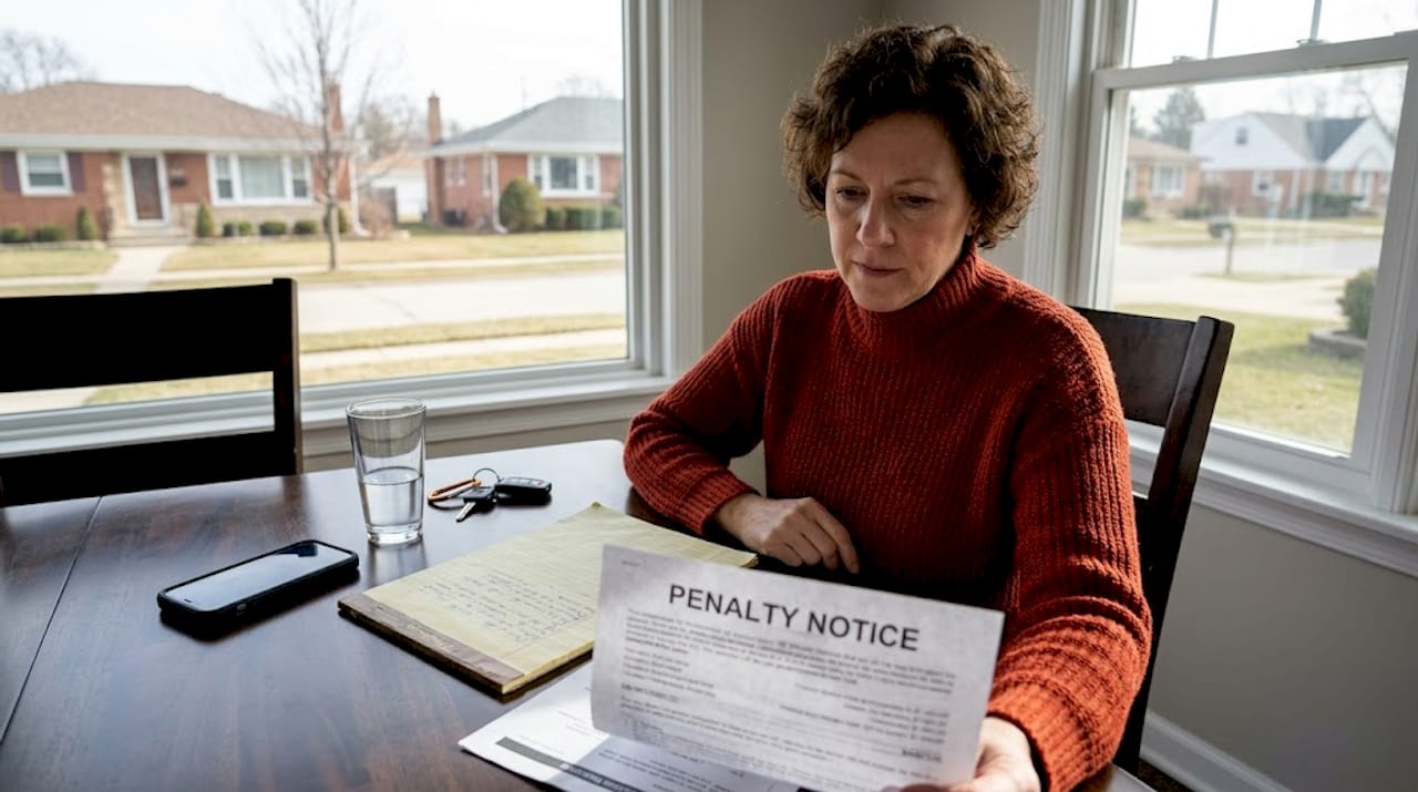 Owner examines Illinois contractor penalty notice