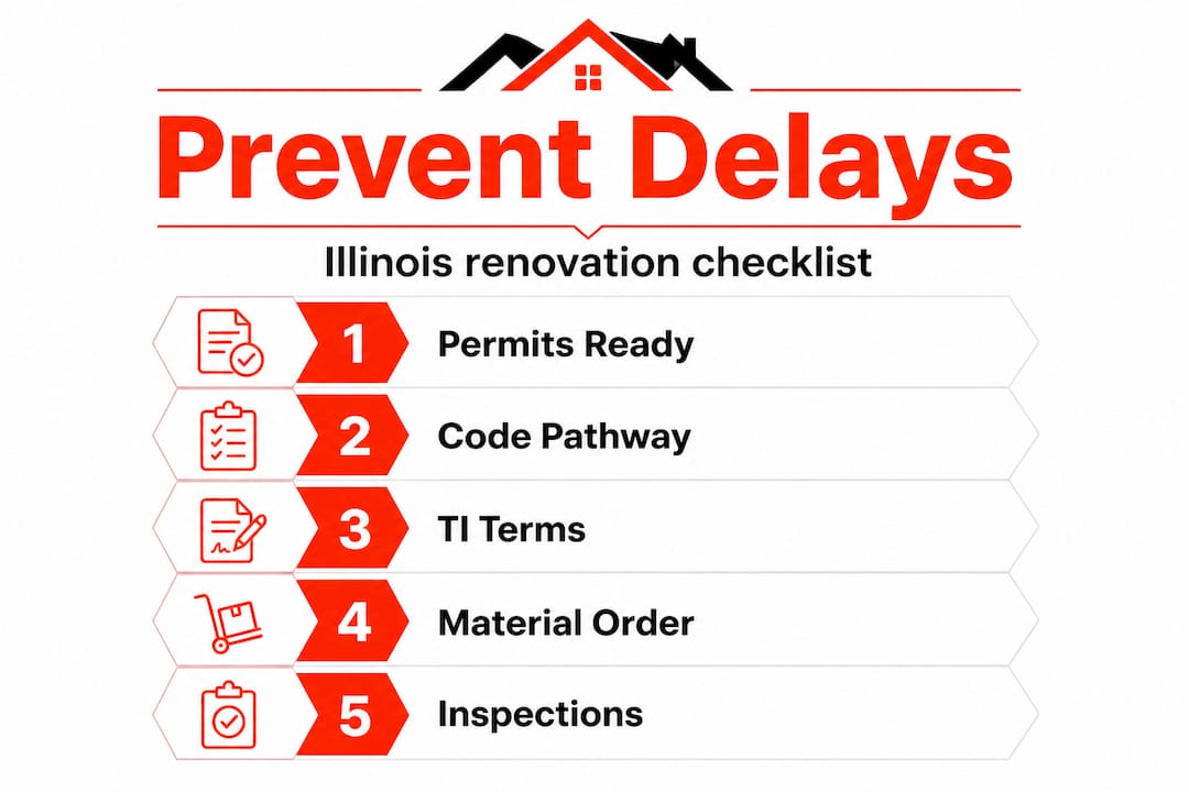Infographic showing steps to prevent delays