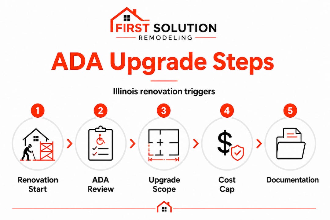 Infographic shows ADA renovation step-by-step process