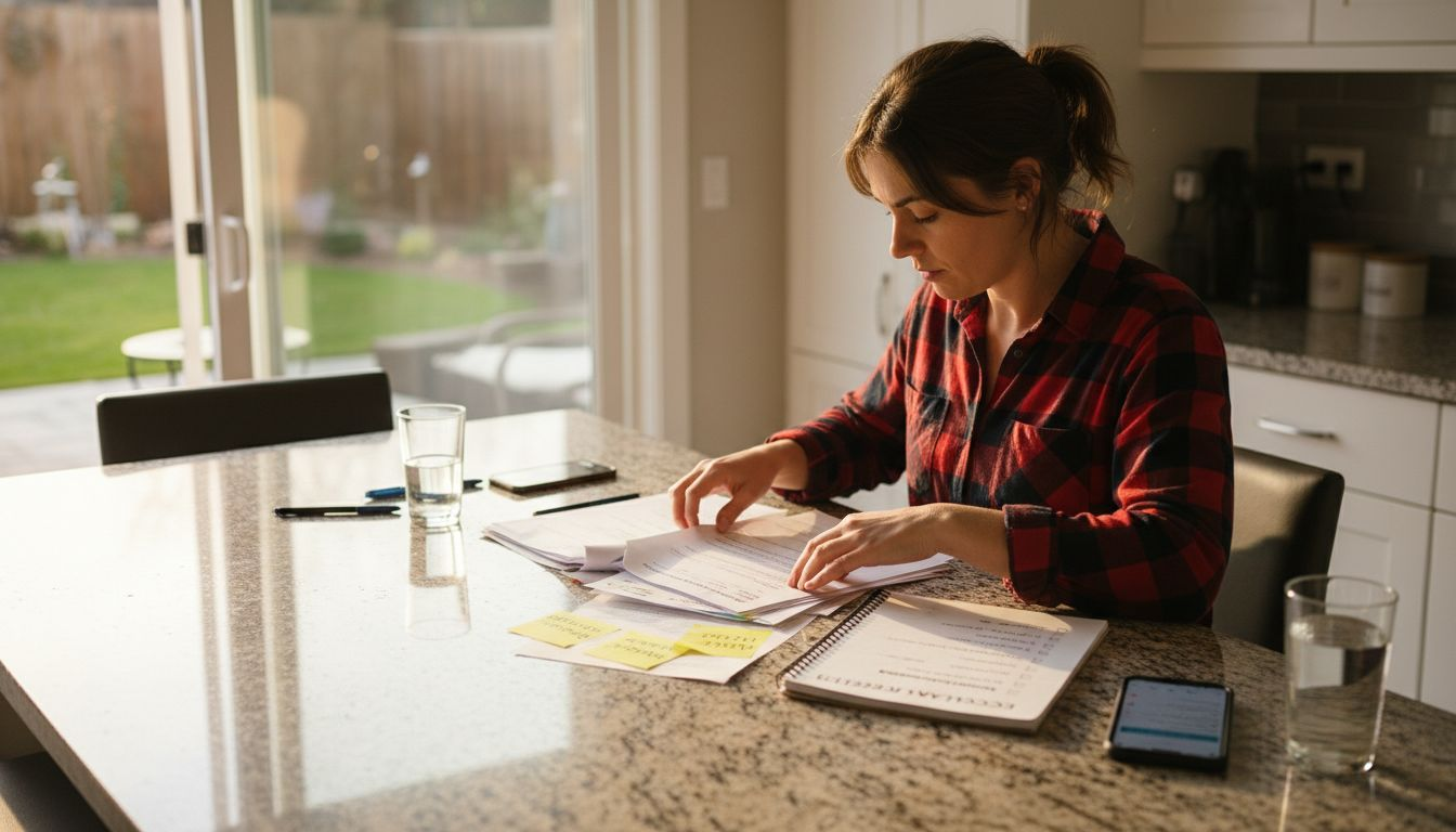 Traveler organizing documents for expedited passport