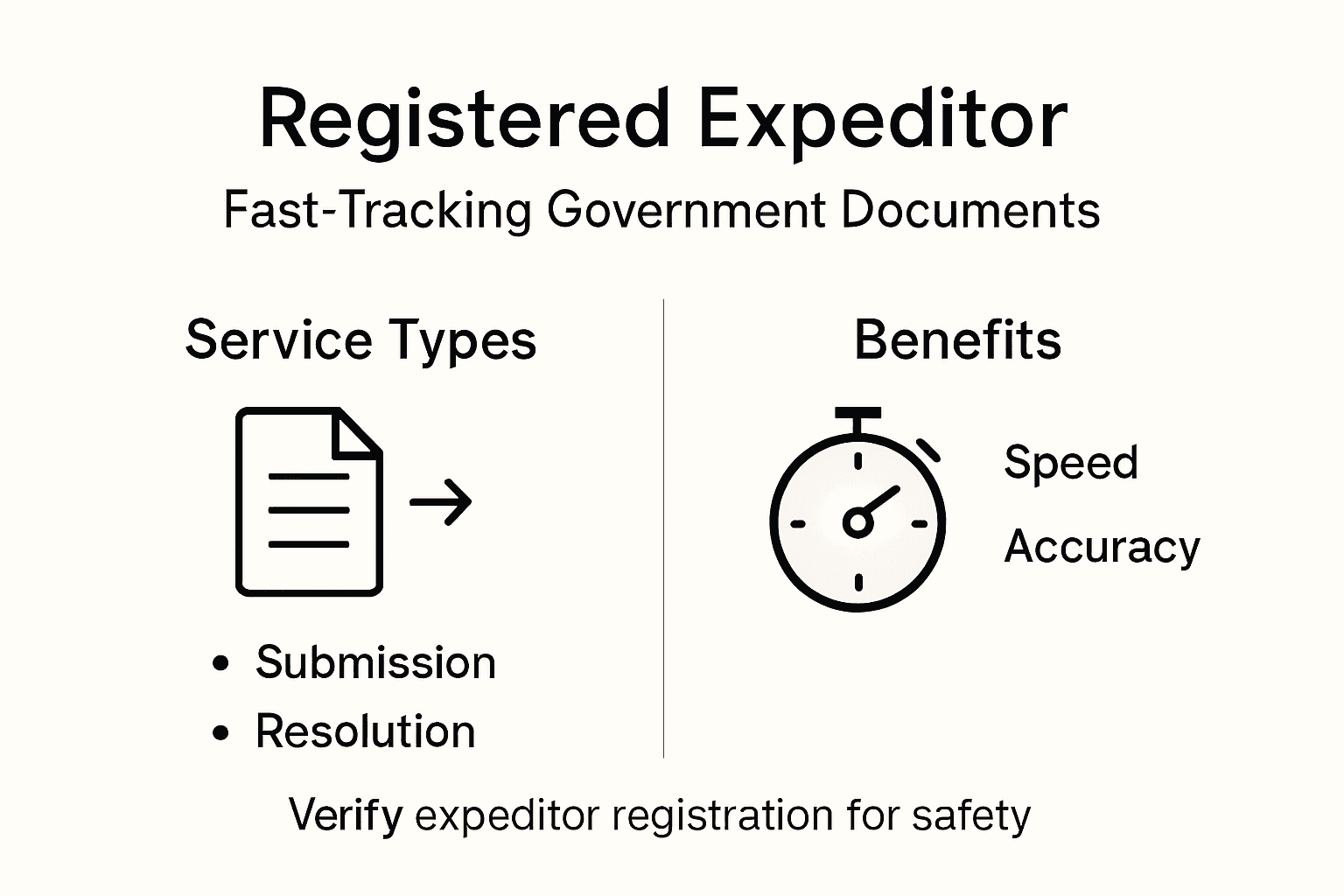 Infographic summarizing expeditor process and benefits