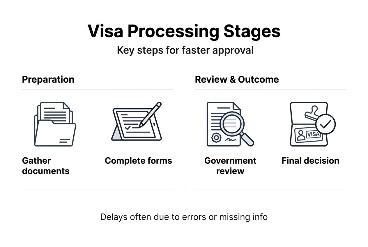 Infographic explains visa processing steps