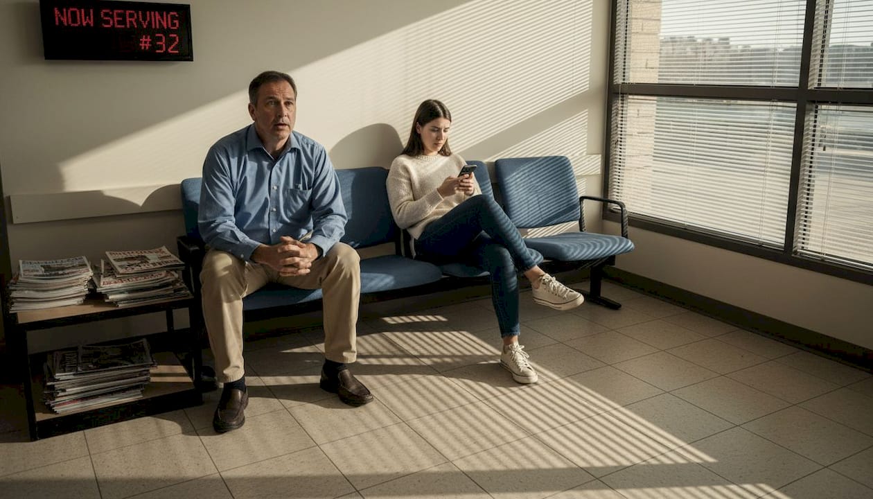 Travelers waiting at consulate during administrative processing