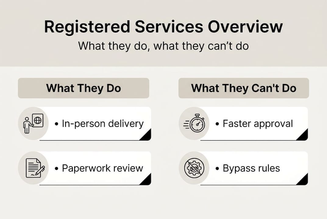 Infographic showing expeditor service dos and don'ts