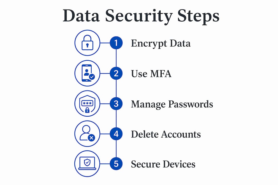Infographic of key personal data security measures