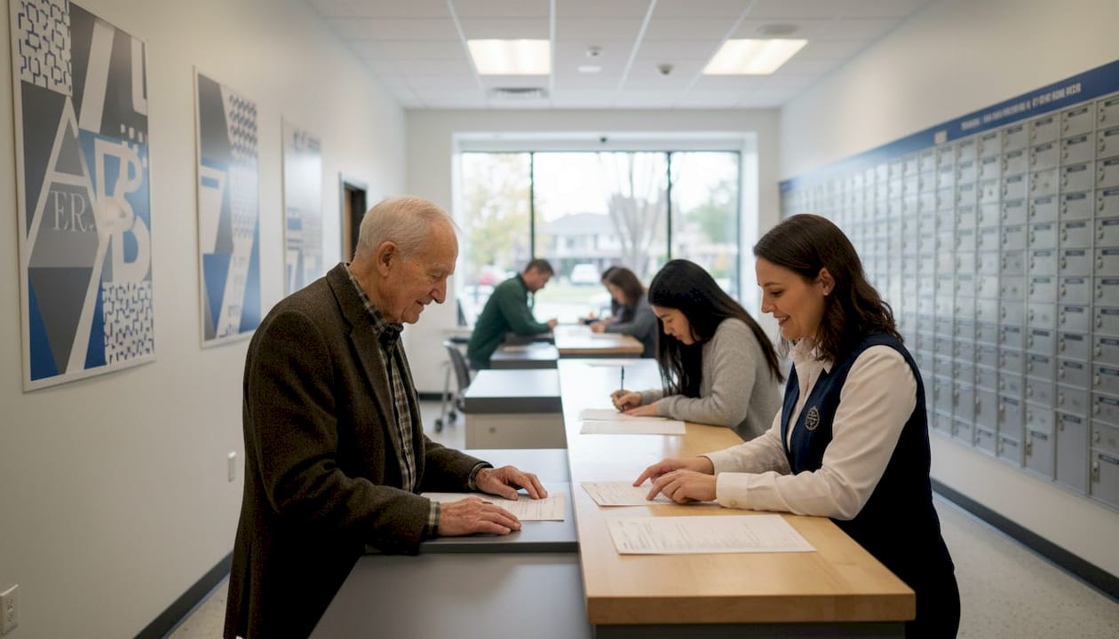 Exterior of post office passport acceptance facility