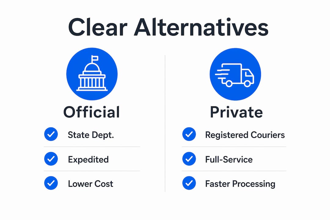 Comparison infographic of clear hellogov alternatives