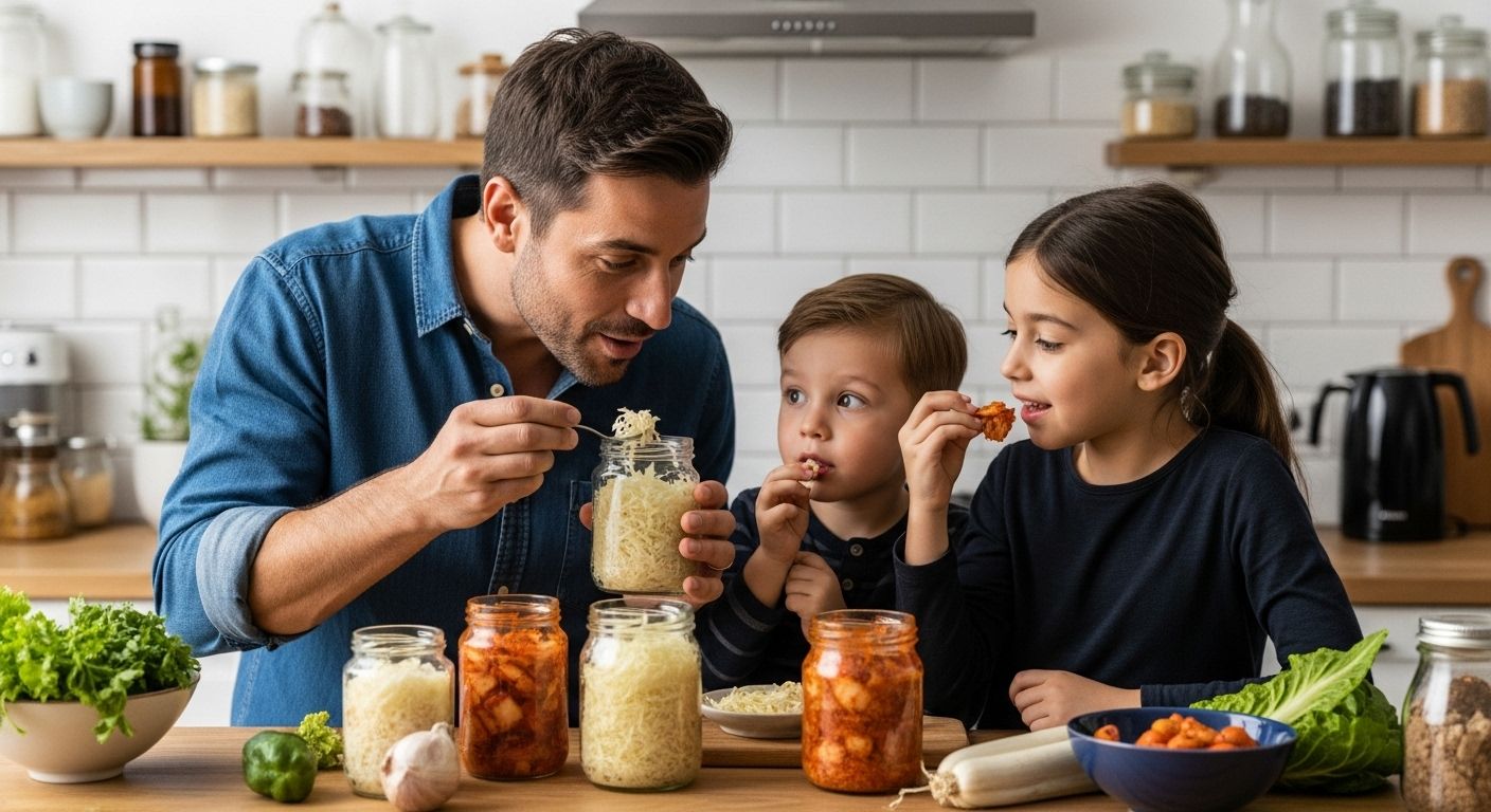 fermentierte Lebensmittel Familie Küche