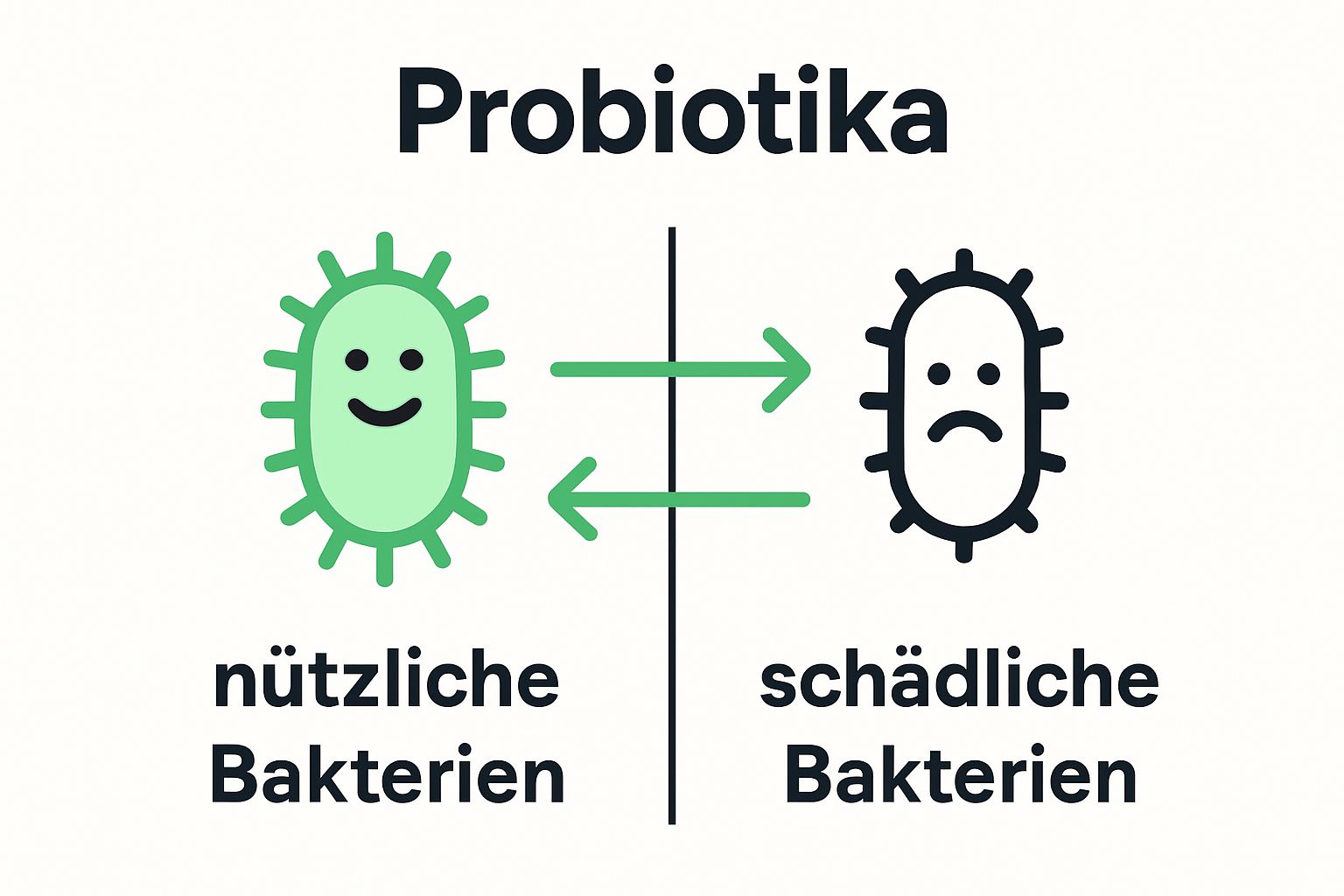 Vergleich nützliche und schädliche Darmbakterien