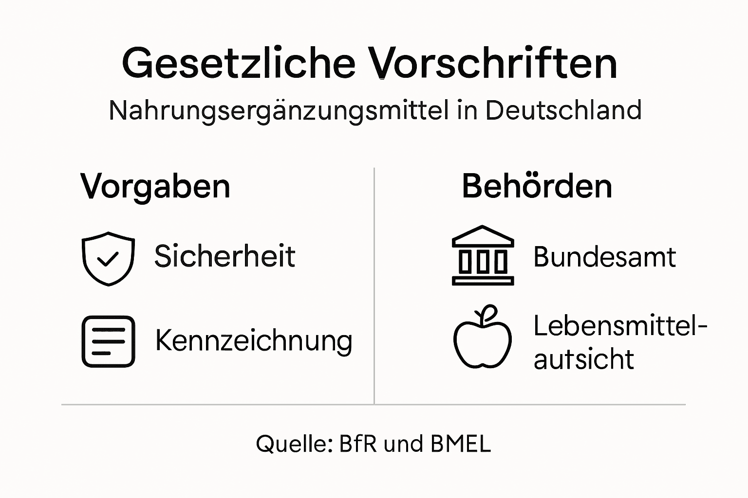 Übersicht: Rechtliche Vorgaben für Nahrungsergänzungsmittel in Deutschland