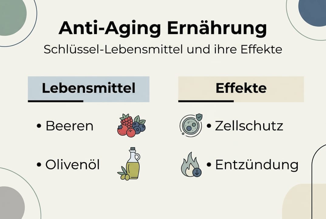 Infografik: Wie Ernährung den Alterungsprozess beeinflussen kann