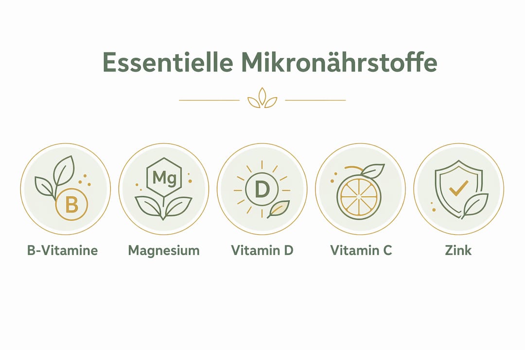 Infografik: Unverzichtbare Mikronährstoffe für ein gesundes Nervensystem