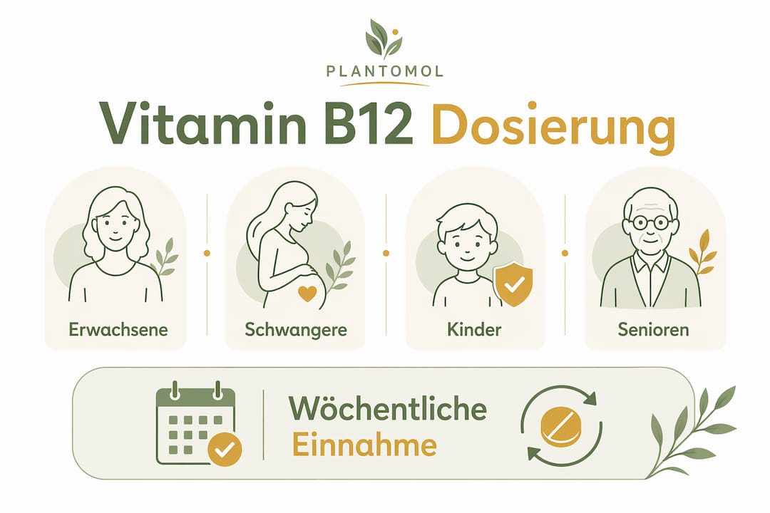 Übersicht: Empfohlene Vitamin-B12-Mengen für verschiedene Lebensphasen
