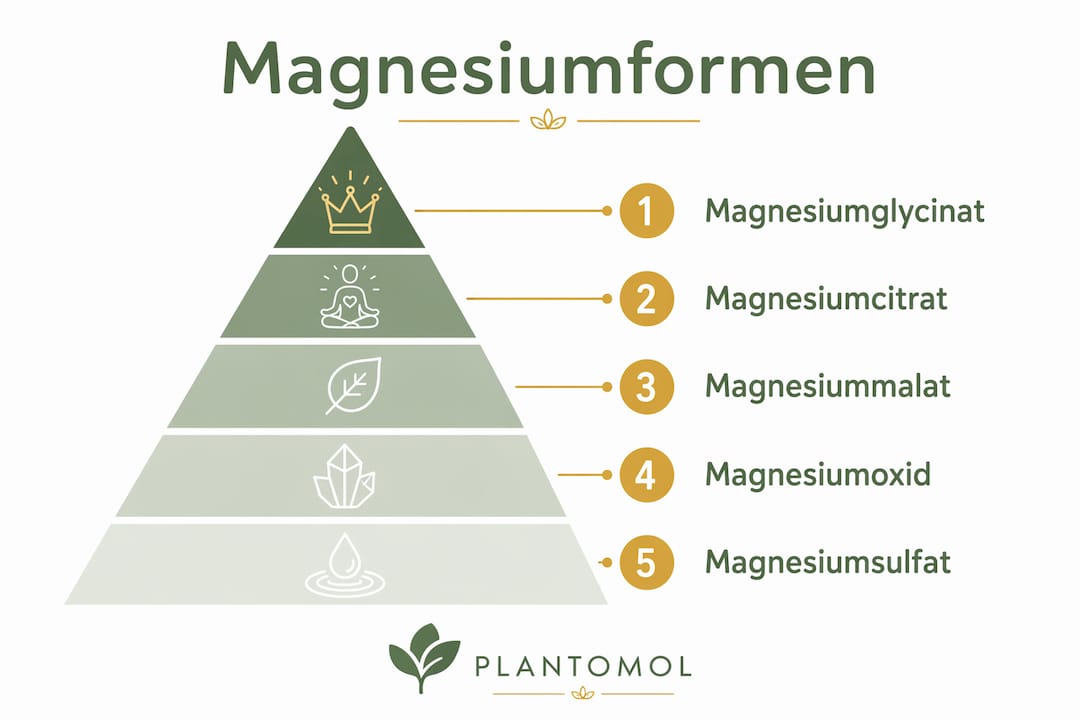 Übersicht: Verschiedene Magnesiumverbindungen und ihre Wirkung im Vergleich