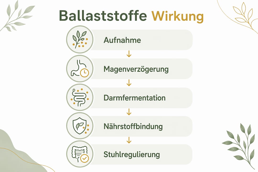 Mit dieser Infografik erfahren Sie anschaulich, wie Ballaststoffe im Körper wirken.