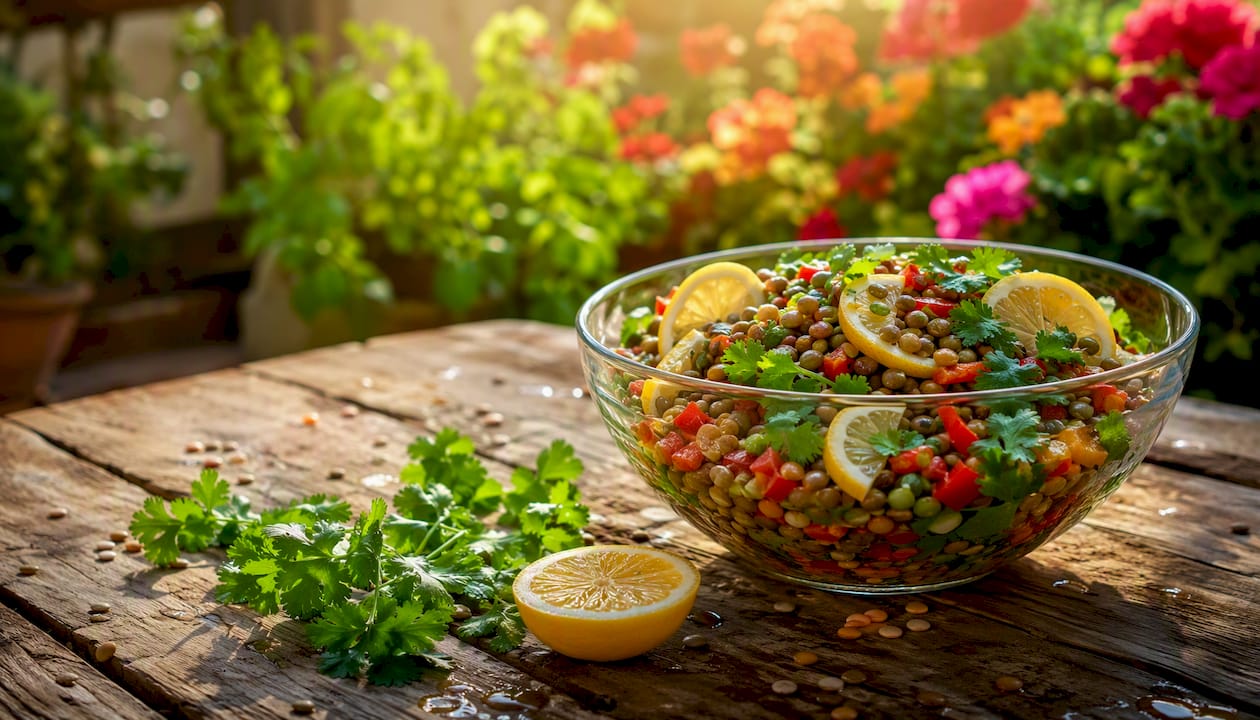Linsensalat mit Paprika – Vitamin-C-Booster für bessere Eisenaufnahme