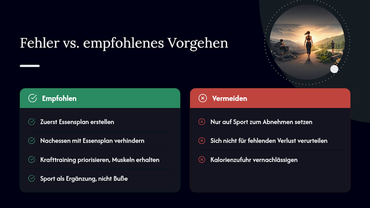 Was beim Thema Abnehmen mit Sport oft übersehen wird — overview diagram