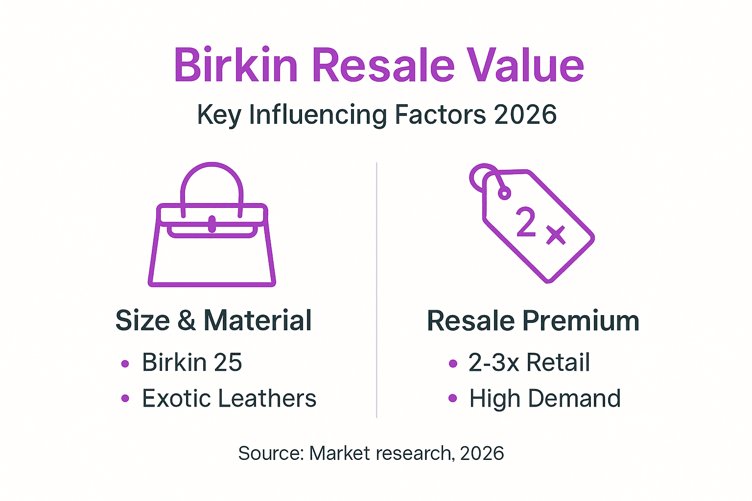 Infographic shows Birkin resale value key factors