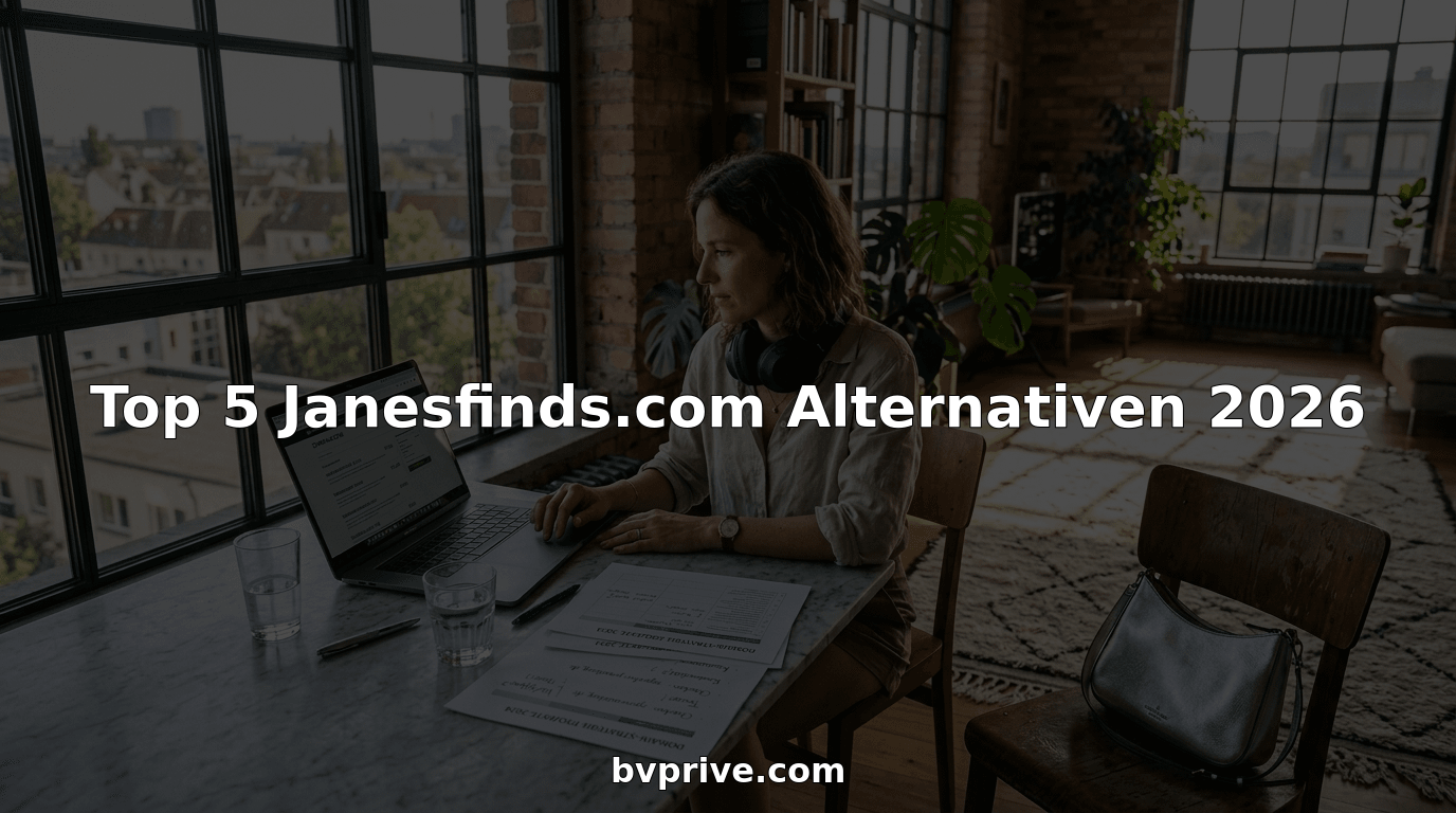 In einem lichtdurchfluteten Loft stöbert eine Frau nach exklusiven Domainnamen.