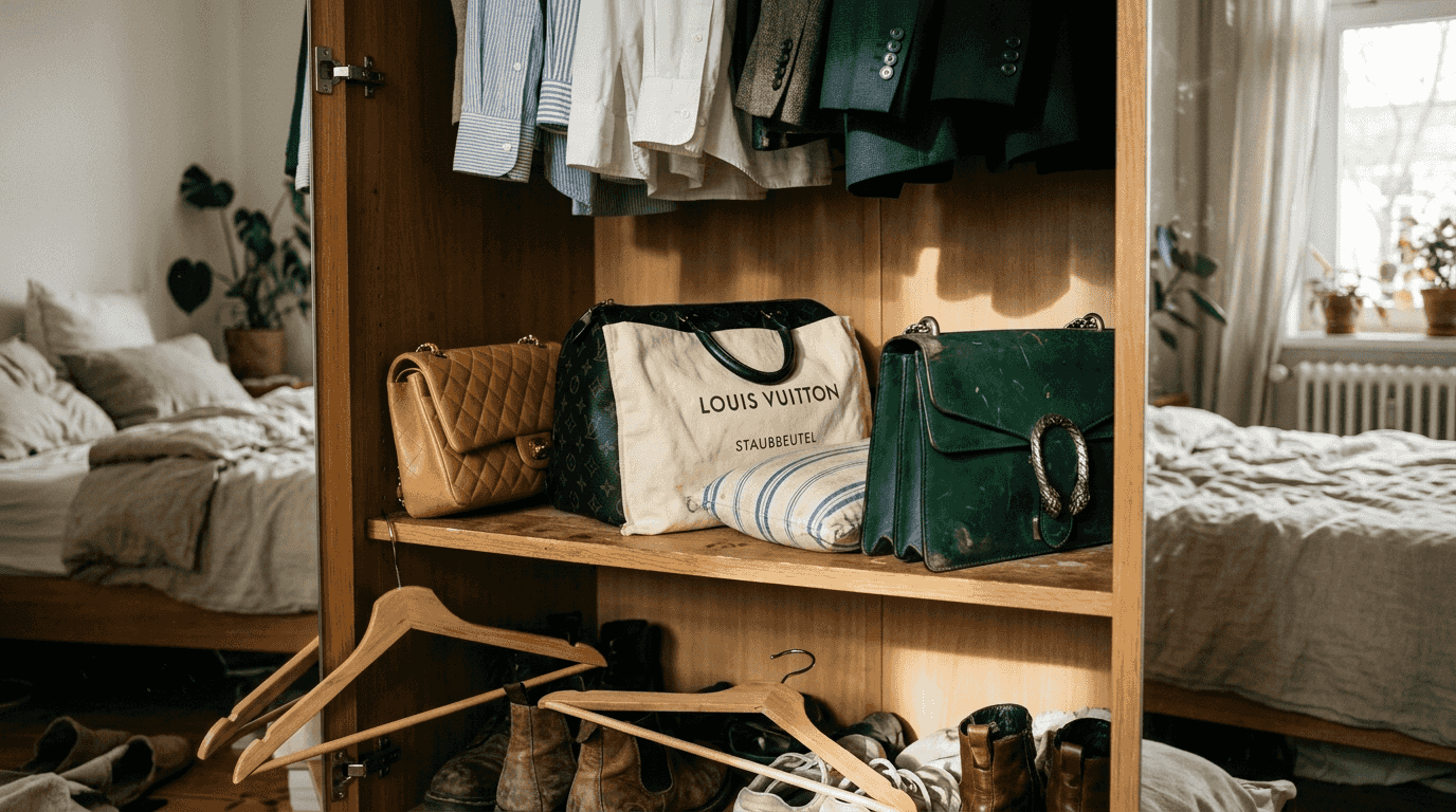 Designer-Taschen stilvoll und übersichtlich im Kleiderschrank aufbewahren