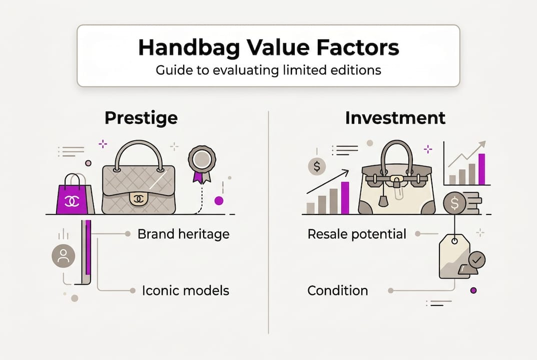 Infographic shows handbag value and investment factors