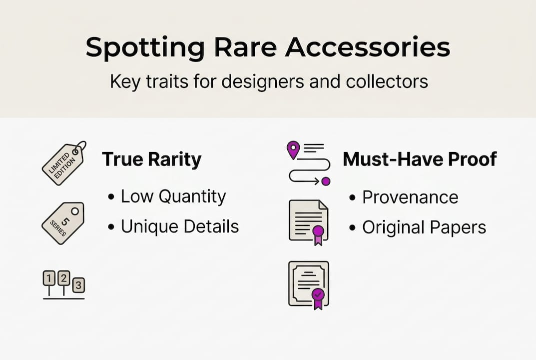 Infographic: factors for rare designer accessories