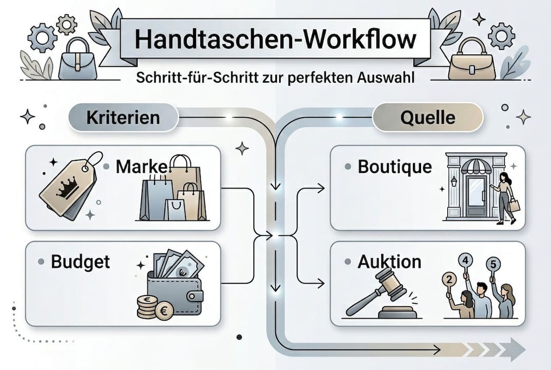 Infografik: So organisierst du deine Handtasche minimalistisch