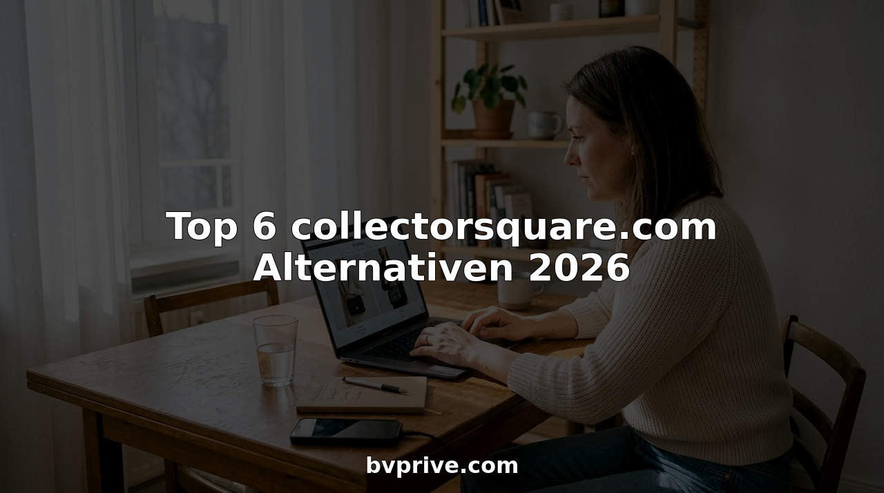 Eine Frau stöbert gemütlich von zu Hause aus durch exklusive Handtaschen.