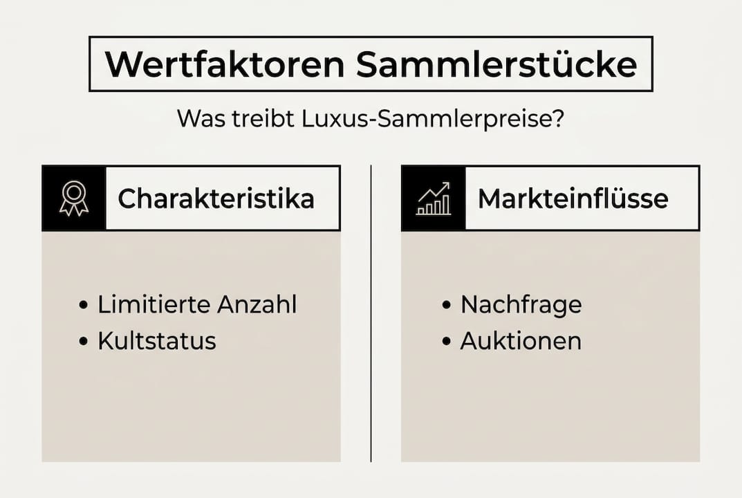 Infografik: Welche Faktoren bestimmen den Wert von Luxus-Sammlerstücken?