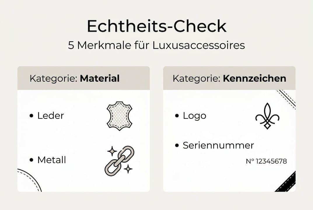 Infografik: Woran erkennt man echte Luxusaccessoires?