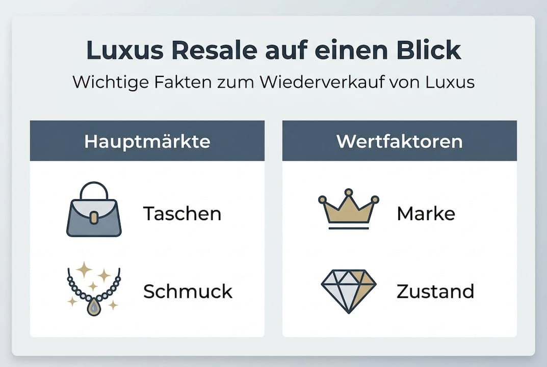 Infografik: Luxus-Resale-Märkte im Überblick – Welche Faktoren bestimmen den Wiederverkaufswert?