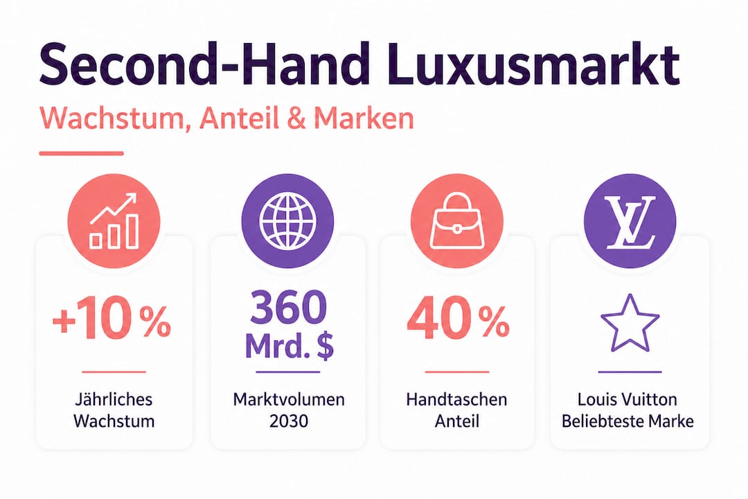 Statistiken zum Wachstum des Second-Hand-Luxusmarkts und der beliebtesten Marken