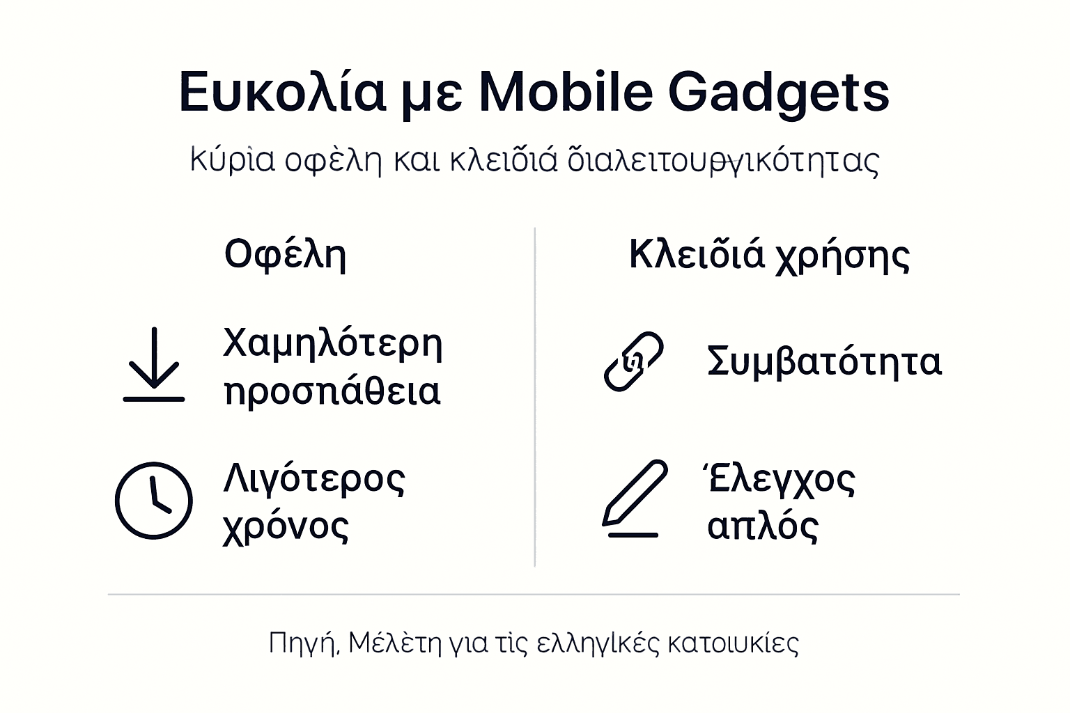 Infographic: Τα βασικά πλεονεκτήματα και οι λόγοι που τα mobile gadgets κάνουν τη ζωή μας πιο εύκολη