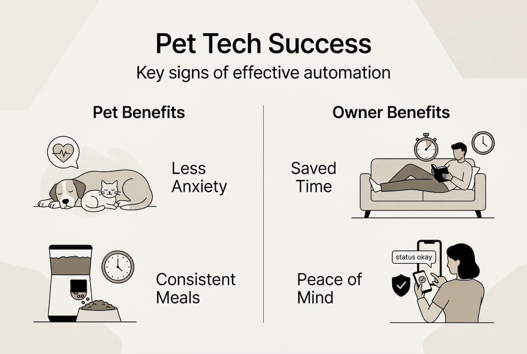 Infographic with key pet care automation results