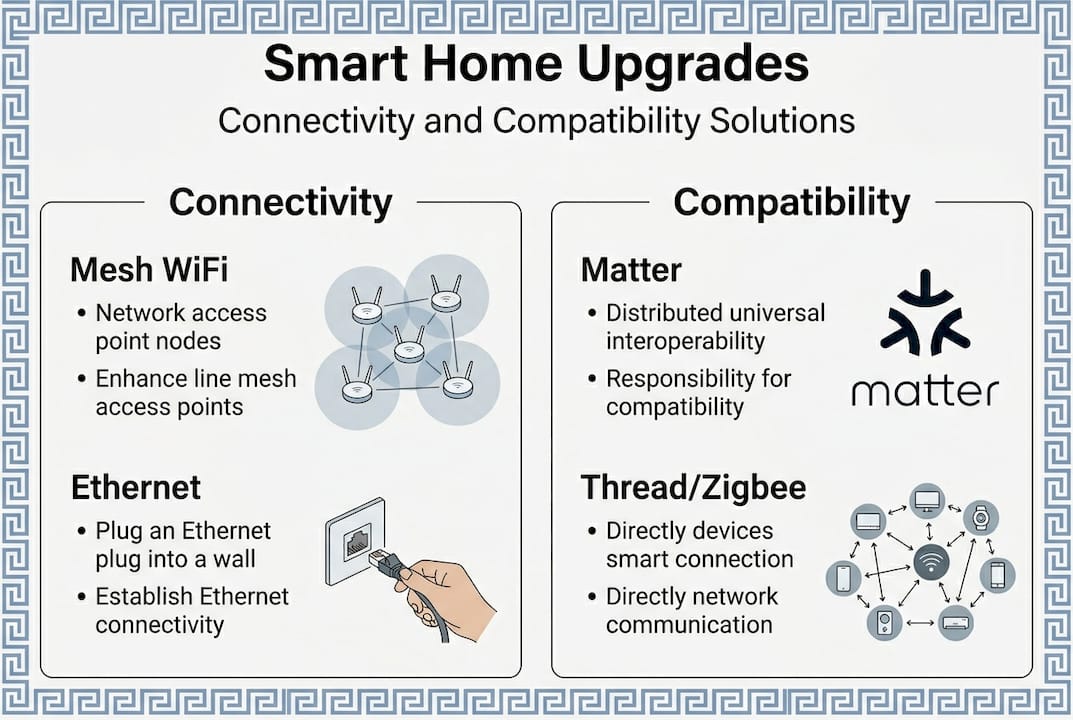 Infographic on smart home connectivity and compatibility