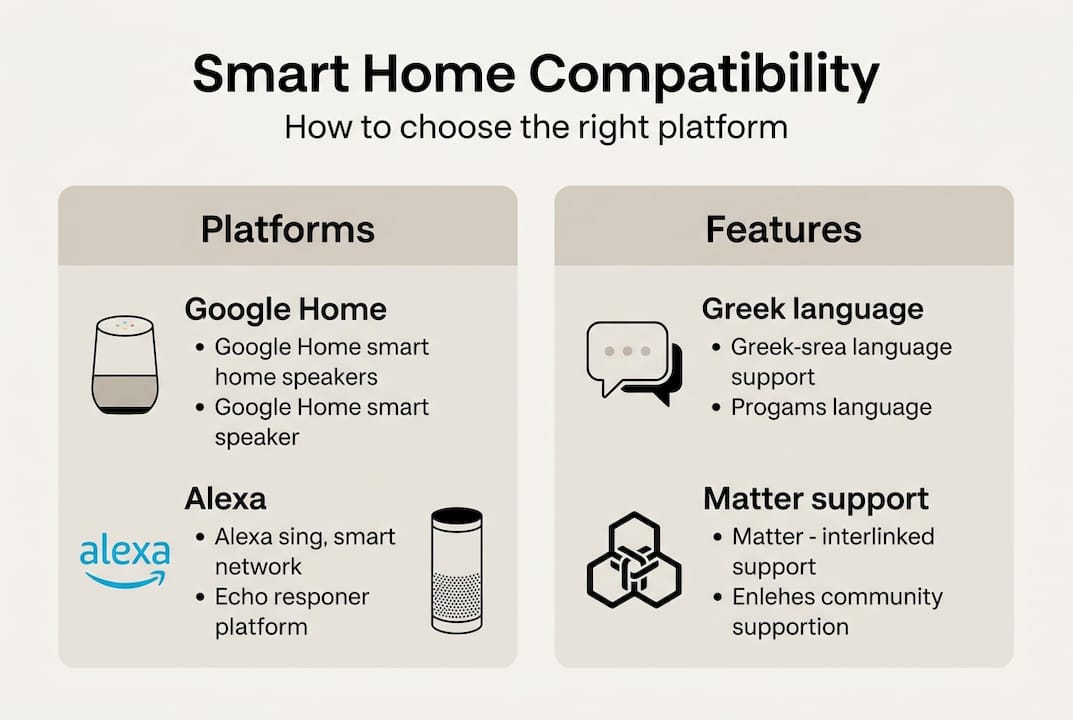 Infographic showing platform features comparison