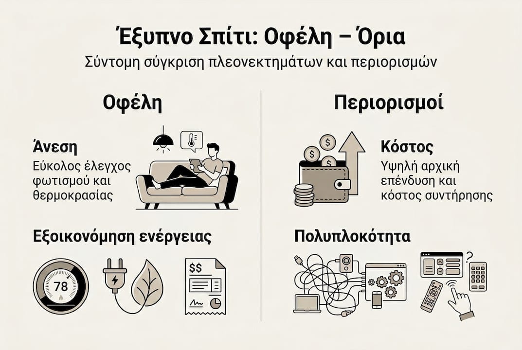 Infographic: Τα πλεονεκτήματα και μειονεκτήματα του έξυπνου σπιτιού