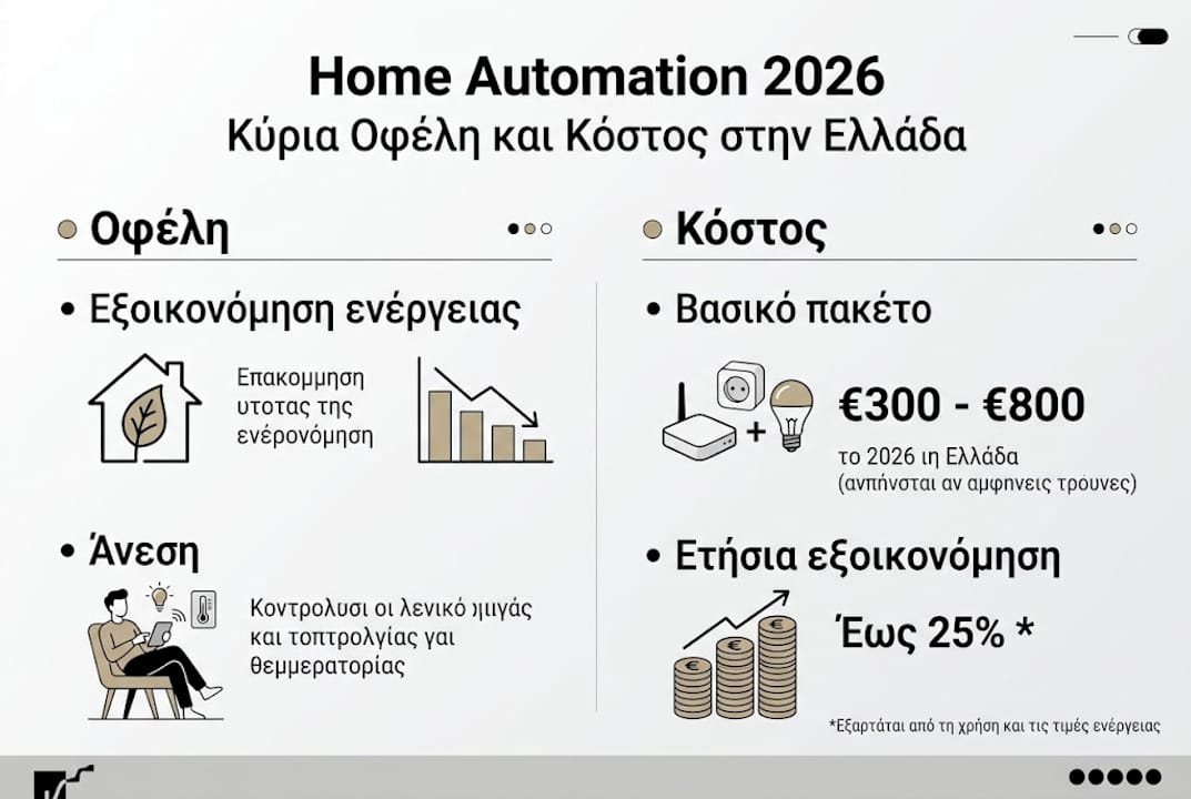 Γραφικό: Πλεονεκτήματα και κόστος της οικιακής αυτοματοποίησης