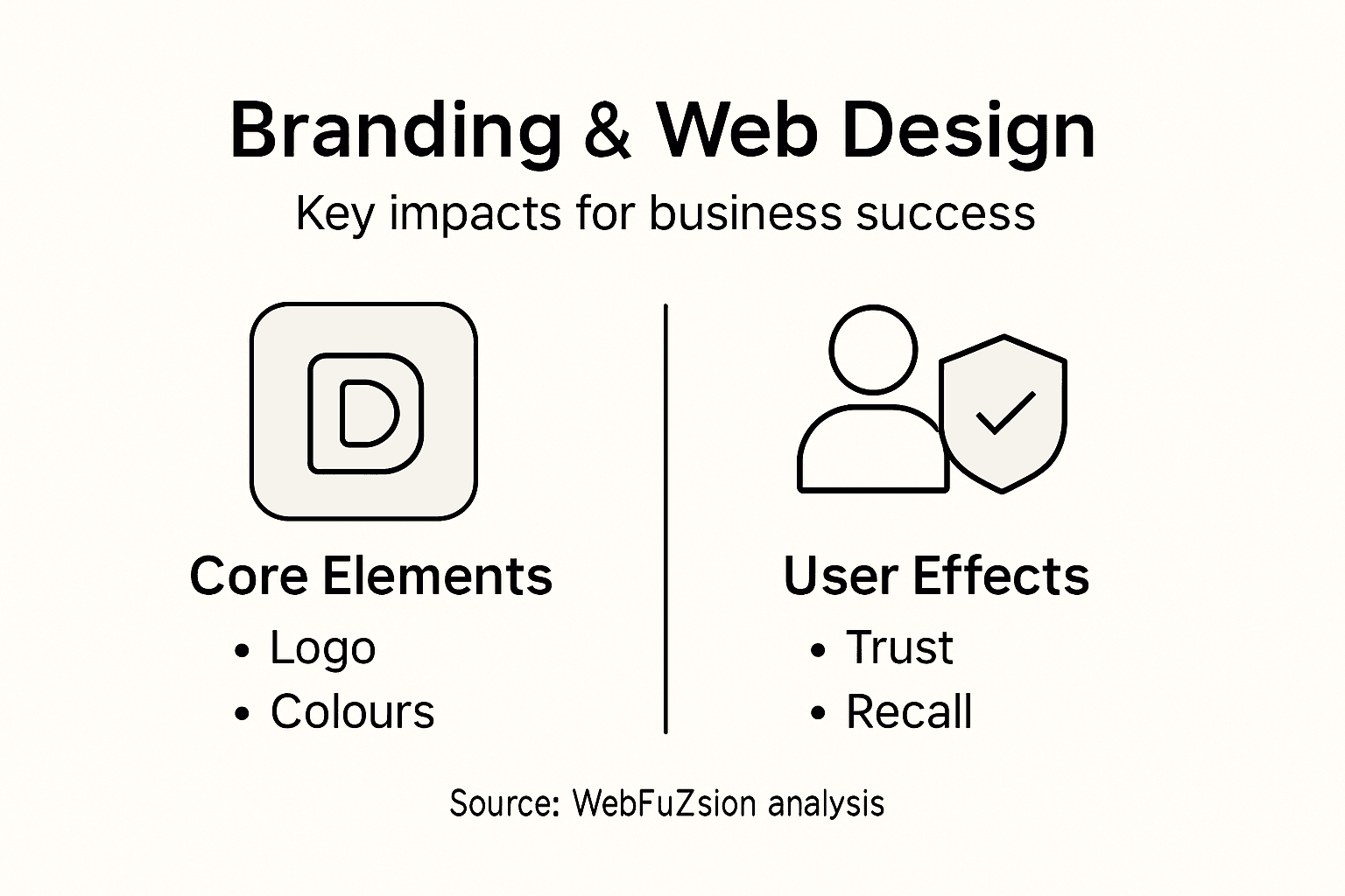 Branding and web design key impacts infographic